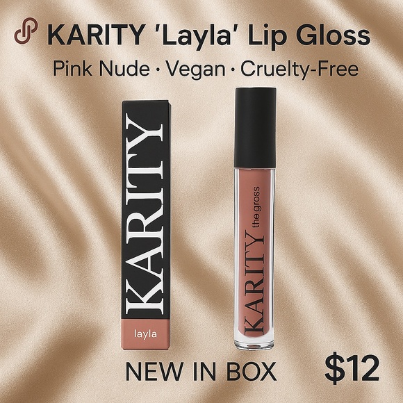 KARITY “Layla” Lip Gloss | Pink Nude | Vegan Cruelty-Free | New in Box MSRP $36 - Picture 2 of 5